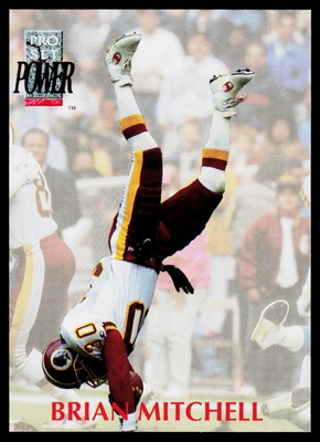 Brian Mitchell, 1992 Pro Set Power, #231, Washington Redskins,