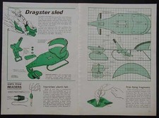 Dragster Snow Sled How-To build PLANS Hi Speed w/brake