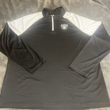 Las Vegas Raiders NFL Team Apparel Quarter Zip Mens Medium Pullover