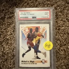 1991-92 Skybox - Michael Jordan, Magic Johnson #333 psa 9 