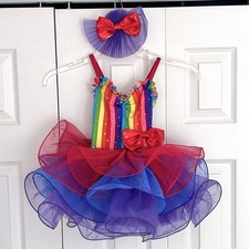 Weissman Child Dance Costume Size SCX 4/5 Tutu
