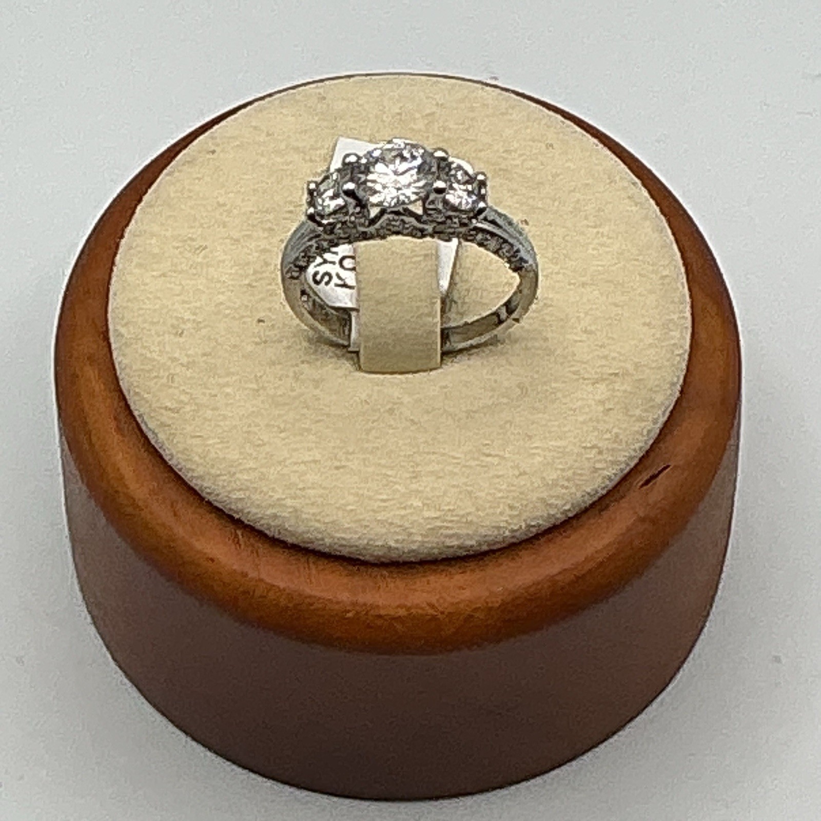 PAST / PRESENT / FUTURE RING W/ LAB SIMULATED DIA… - image 4