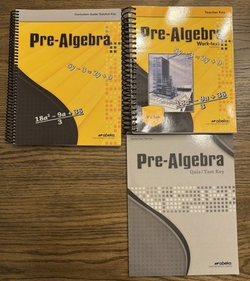 Abeka Pre Algebra Teacher Keys Third Edition