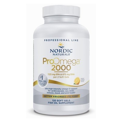 Nordic Naturals ProOmega 2000 Lemon 120 Soft Gels High Potency