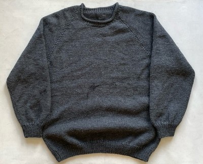 Vintage Herren 60er Jahre handgestrickt Fischer Cornish Pullover reine Wolle