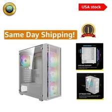 Advanced Mid Tower Gaming Case - White, Tempered Glass, 4 ARGB Fans, 360mm AIO