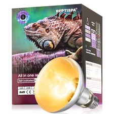 Heat Lamp Bulb, 80 Watt Full Spectrum UVA UVB Reptile Heat Bulb, Basking Spot...