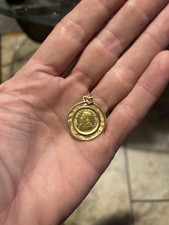 1/10th 22k Gold 3.1g  Kruggerand W/  14k Beze...