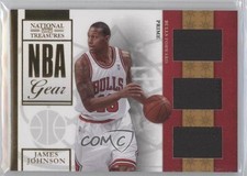 2009 Playoff National Treasures NBA Gear Trios Prime 48/49 James Johnson #28 0s3