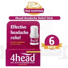 4HEAD HEADACHE MIGRAINE RELIEF STICK 3.6G - 6 PACK