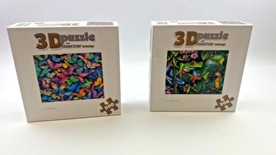 3D Puzzle Set 2x500 Teile Visual Echo Technology Schmetterling Frosch