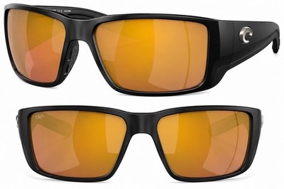 Costa Del Mar Blackfin Sunglasses Matt Black Frame With Yellow Lense