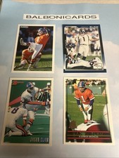 Jason Elam 4 Card Lot! Broncos Score Fleer Topps Bowman Nm+ Free Shipping!