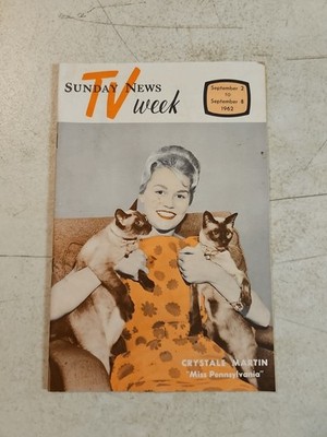  Sunday News TV Week Lancaster, Pennsylvania. Sept 2-8, 1962 Miss Pennsylvania 