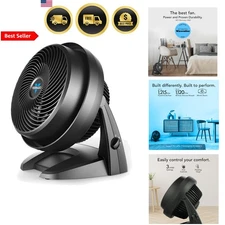 Air Circulator Fan 9 Inch Black Portable Powerful Quiet 3 Speed Adjustable