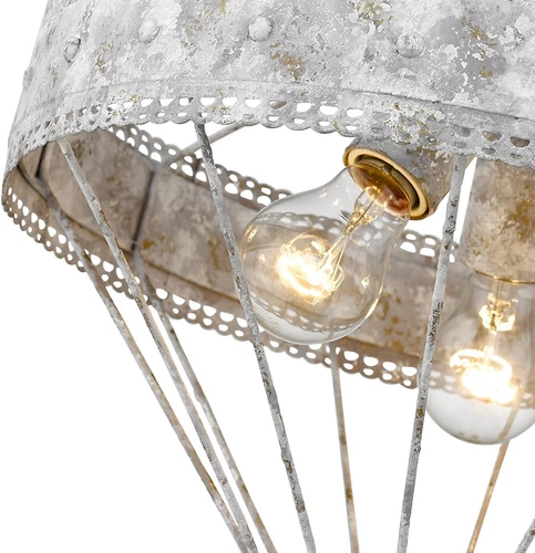 Ferris Semi-Flush Mount Ceiling Light in Oyster Finish - Picture 4 of 4