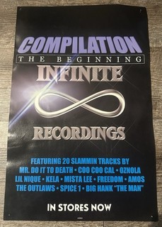INFINITE RECORDINGS COMP MILWAUKEE OG RAP PROMO POSTER 17X11 ORIGINAL ULTRA RARE