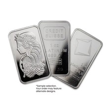 1 oz Platinum Bar - Random Design