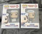 Funko Pop Stranger Things Scoops Ahoy Steve #803 & Robin #922 Set w/ Cases