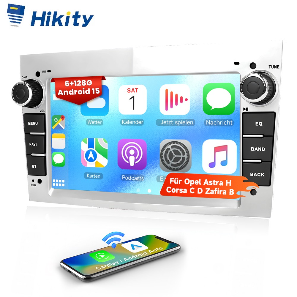 Autoradio Android 15 Apple Carplay GPS 6+128G per Opel Corsa Astra Vectra Zafira
