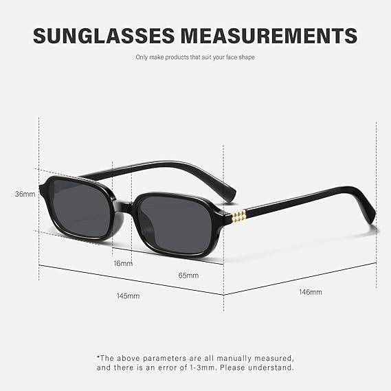 4PACK Retro Rectangular Sunglasses for Women Tren… - image 6