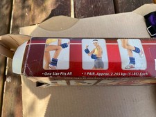 Ankle/Wrist Weights. One size fits all. 1 pair, approx. 2.265kgs (5lbs) each