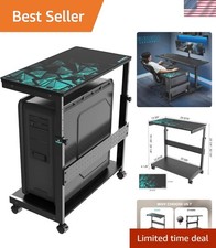 PC Stand Computer Cart, Height Adjustable Tow...