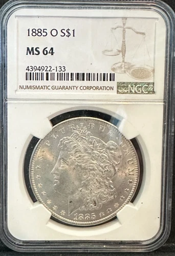1885-O Morgan Dollar NGC Certified MS64