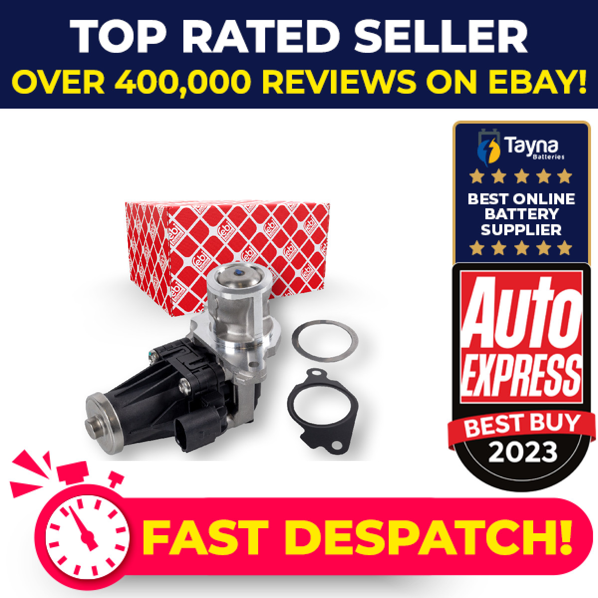 EGR Valve fits CITROEN NEMO AA 1.3D 2010 on 1618QR Febi Top Quality Guaranteed