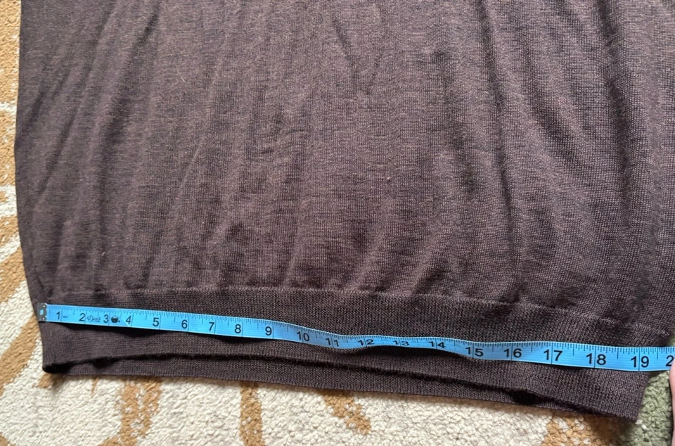 Linea Uomo Mens sz 4X Sweater Wool Blend Brown Pullover Long Sleeve - Image 4 of 4