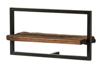 Wandregal Wandboard Schweberegal Massivholz Altholz Eisen Rustikal Industrial