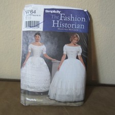 Simplicity 9764 The Fashion Historian Martha McCain Crinoline/Petticoat Sz. 6-12