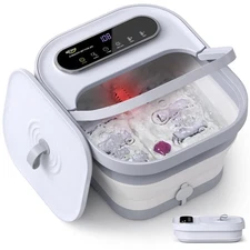 Foot Spa Bath Massager with Heat, Collapsible Foot Massager Spa Soaking Tub w...