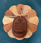 Wooden Coasters for Drinks - Natural Wood Drink Coaster Set of 4