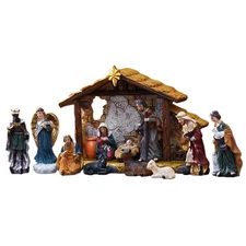 Nativity Set Indoor Christmas Manger Decoration Resin Christmas 