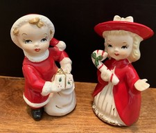Fine A Quality Figure Japan Vtg Christmas Salt Pepper Set Shaker Gift Candy Cane