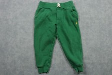 Polo Ralph Lauren Pants Kids 4 Green Fleece Joggers Sweat Ankle Drawstring
