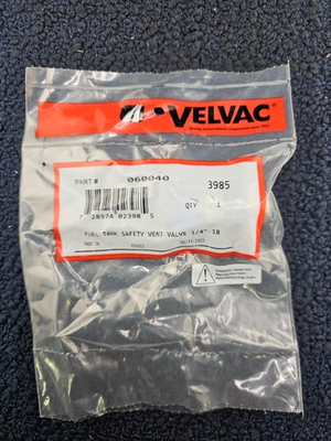 #ad Velvac 060040: Fuel Tank Safety Vents Pressure And Thermal Relief Features $41.31