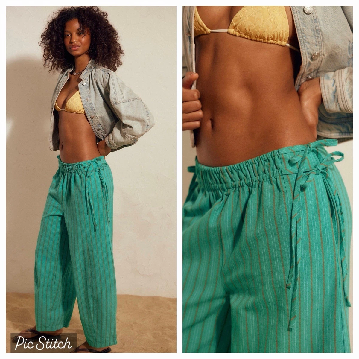 Free People Wide-Leg Linen Pants for Women for sale | eBay