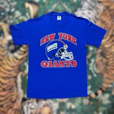 Vintage 80s New York Giants NFL Football Graphic T-shirt Single Stitch USA Made