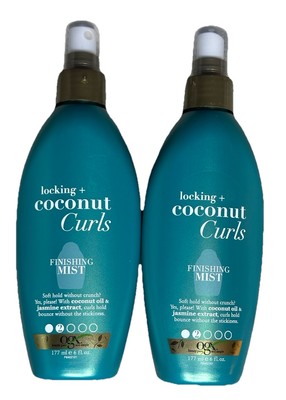 Set Of 2 ! OGX Locking + Coconut Curls Finishing Mist 6 oz DISCONTINUED Hair