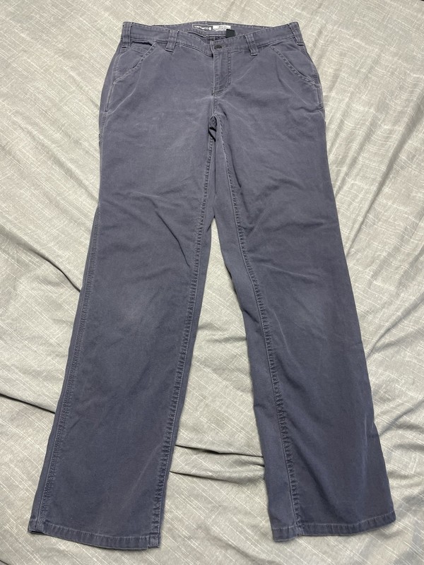 Carhartt Women's Loose Fit Rugged Flex Pants Size 8 Regular Dark Blue