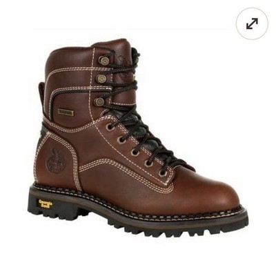 Georgia Women's AMP LT Logger Boot-Size: 10W, Alloy Toe, Waterproof, Low Heel