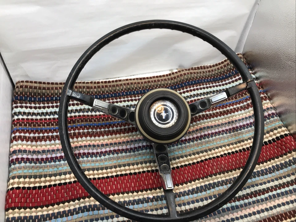 1967 Ford Mustang Steering Wheel Original OEM Patina Vintage Complete Factory - Image 3 of 4