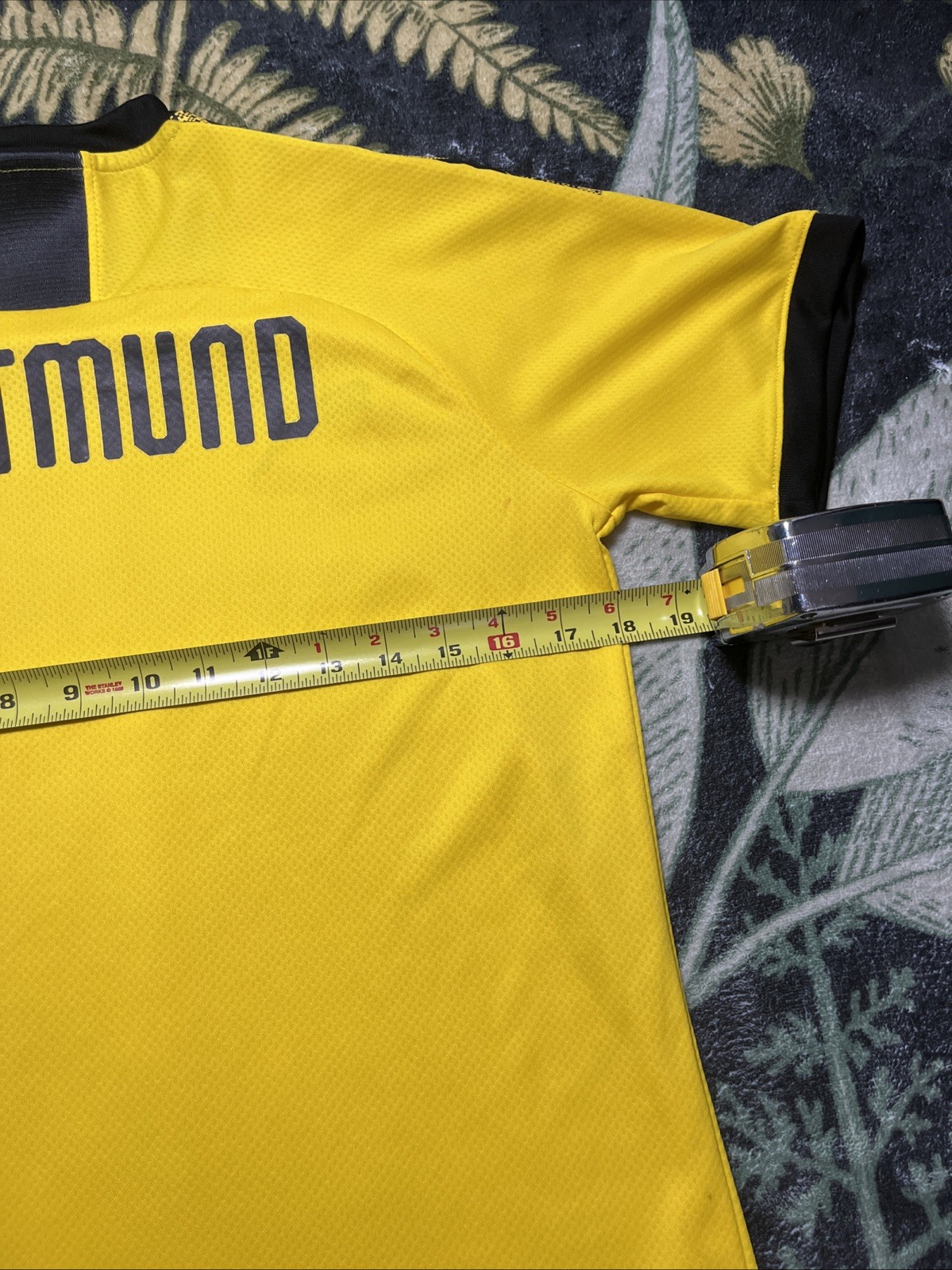 Youth XL Puma Dortmund Borussia BVB Yellow Evonik Soccer Jersey Kit Embroidered thumbnail 22