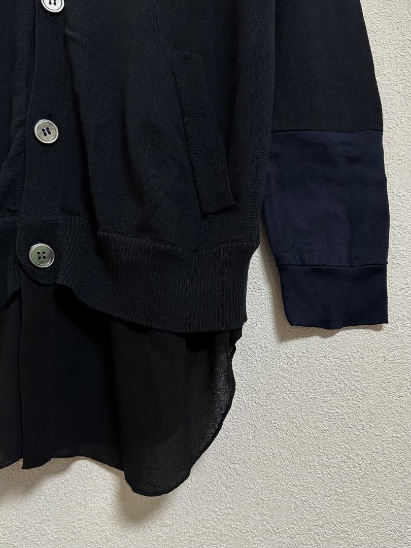 UNDERCOVER Cotton Polyester Docking Layered Cardi… - image 3