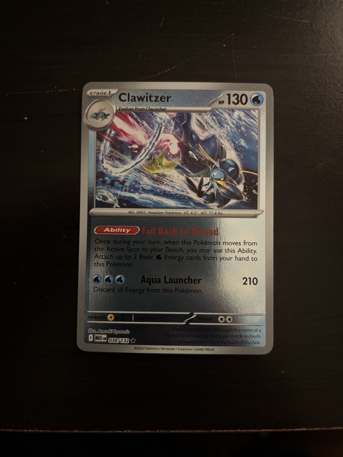 Clawitzer 038/132 - Mega Evolution - Holo