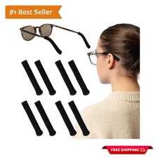 Universal Fit Eyeglass Temple Tips - 4 Pairs Soft, Anti-Slip Cotton Ear Pads