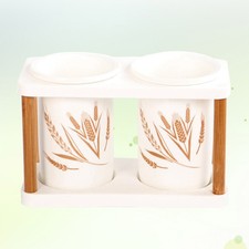 Image of Big Utensil Holder Container for Kitchen Utensils Ceramic Silverware