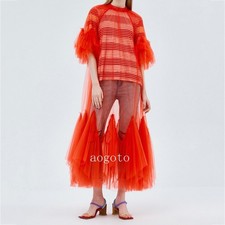 Hot Casual Gauze Skirt Loose Mesh Dress See Through Beach Street Party Tops